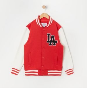 Boys LA Graphic Oversized Varsity Jacket